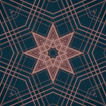 Star seamless pattern. Line pattern.  Kaleidoscopic background 스톡 사진