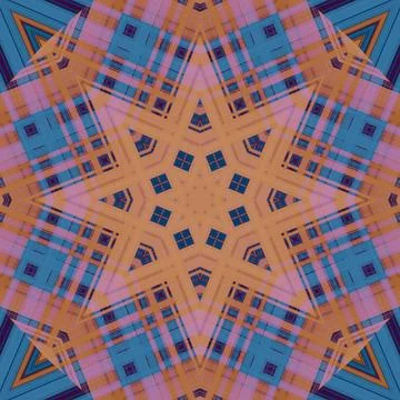 Star seamless pattern. Line pattern.  Kaleidoscopic background Stock Photos