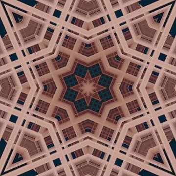 Star seamless pattern. Line pattern.  Kaleidoscopic background Foto stock