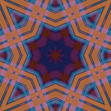 Star seamless pattern. Line pattern.  Kaleidoscopic background Foto stock