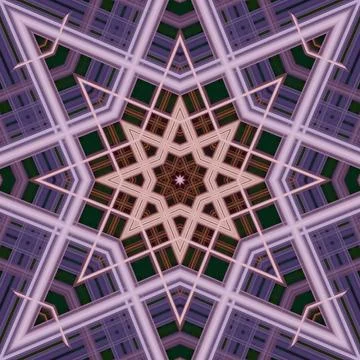 Star seamless pattern. Line pattern.  Kaleidoscopic background Foto stock
