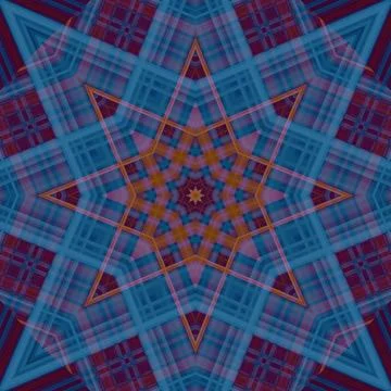 Star seamless pattern. Line pattern.  Kaleidoscopic background Stock Photos