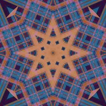 Star seamless pattern. Line pattern.  Kaleidoscopic background Foto stock