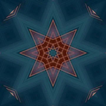 Star seamless pattern. Line pattern.  Kaleidoscopic background Stock Photos