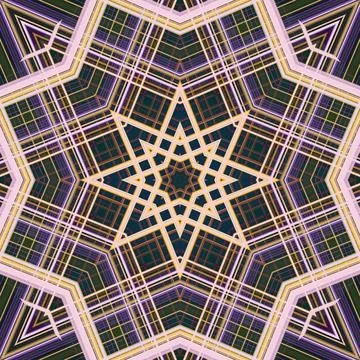 Star seamless pattern. Line pattern.  Kaleidoscopic background Foto stock