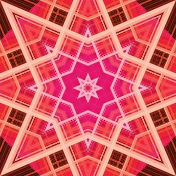 Star seamless pattern. Line pattern.  Kaleidoscopic background Foto stock