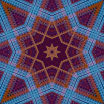 Star seamless pattern. Line pattern.  Kaleidoscopic background Foto stock