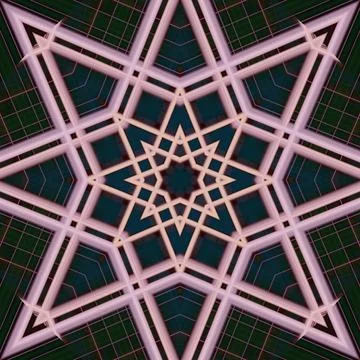 Star seamless pattern. Line pattern.  Kaleidoscopic background Stock Photos