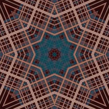 Star seamless pattern. Line pattern.  Kaleidoscopic background 写真素材