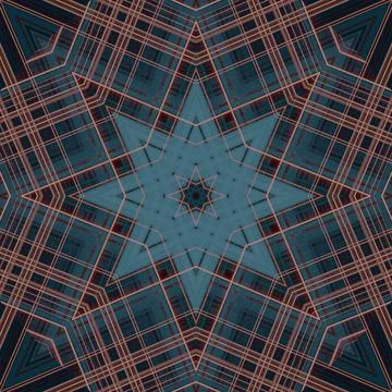Star seamless pattern. Line pattern.  Kaleidoscopic background Stock Photos