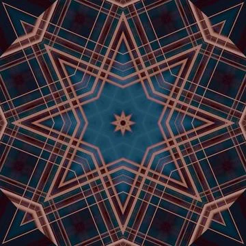 Star seamless pattern. Line pattern.  Kaleidoscopic background 스톡 사진