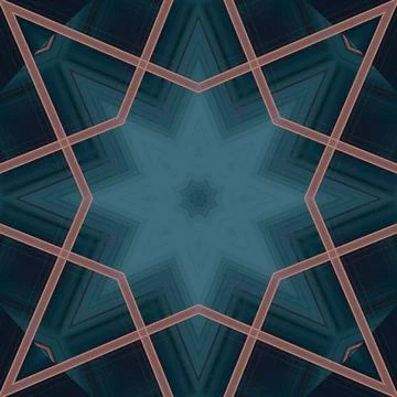 Star seamless pattern. Line pattern.  Kaleidoscopic background Foto stock