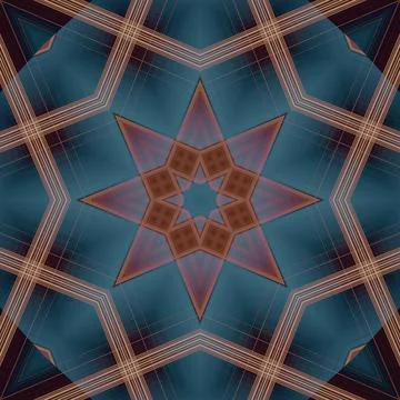 Star seamless pattern. Line pattern.  Kaleidoscopic background Foto stock