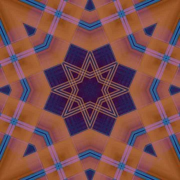Star seamless pattern. Line pattern.  Kaleidoscopic background Stock Photos