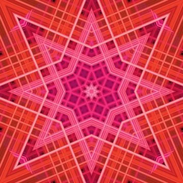 Star seamless pattern. Line pattern.  Kaleidoscopic background 스톡 사진