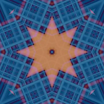 Star seamless pattern. Line pattern.  Kaleidoscopic background Foto stock