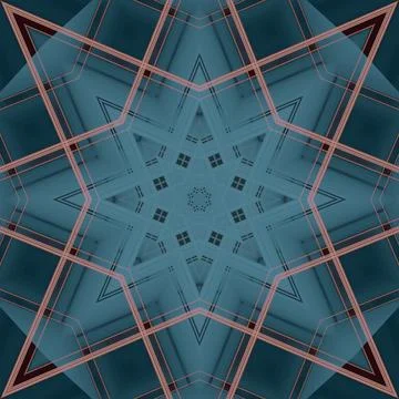 Star seamless pattern. Line pattern.  Kaleidoscopic background Foto stock