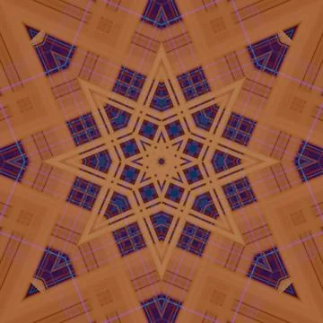 Star seamless pattern. Line pattern.  Kaleidoscopic background 스톡 사진