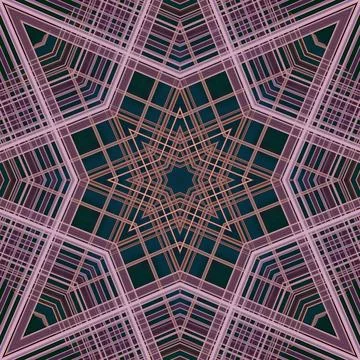 Star seamless pattern. Line pattern.  Kaleidoscopic background 스톡 사진