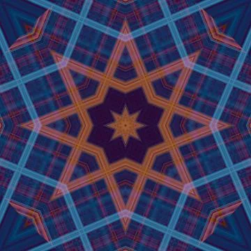 Star seamless pattern. Line pattern.  Kaleidoscopic background 스톡 사진