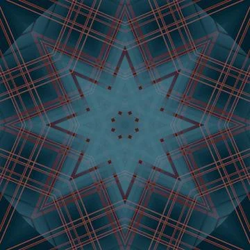 Star seamless pattern. Line pattern.  Kaleidoscopic background 스톡 사진