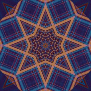 Star seamless pattern. Line pattern.  Kaleidoscopic background Foto stock