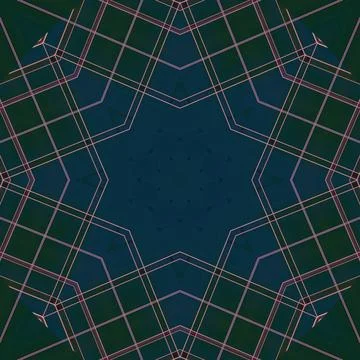Star seamless pattern. Line pattern.  Kaleidoscopic background Foto stock