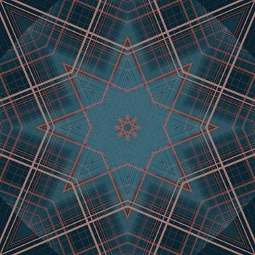 Star seamless pattern. Line pattern.  Kaleidoscopic background Foto stock