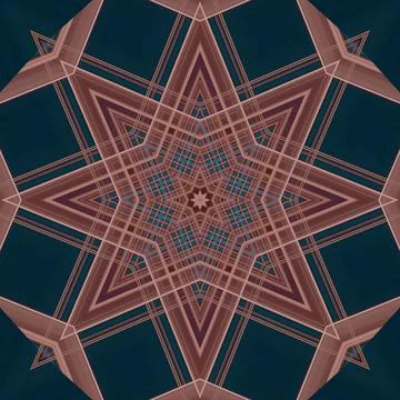 Star seamless pattern. Line pattern.  Kaleidoscopic background Foto stock