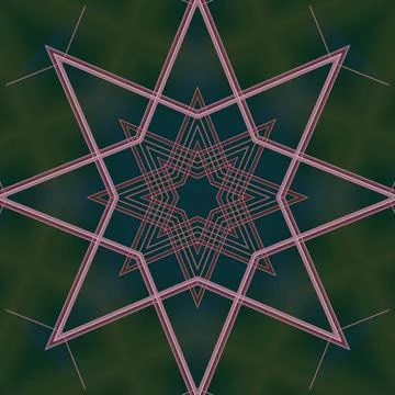 Star seamless pattern. Line pattern.  Kaleidoscopic background Stock Photos