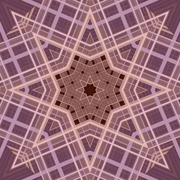 Star seamless pattern. Line pattern.  Kaleidoscopic background Foto stock