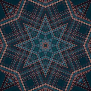 Star seamless pattern. Line pattern.  Kaleidoscopic background Foto stock