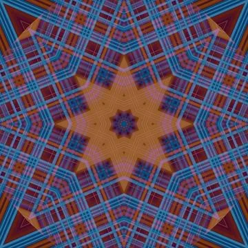 Star seamless pattern. Line pattern.  Kaleidoscopic background Foto stock