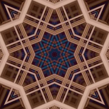 Star seamless pattern. Line pattern.  Kaleidoscopic background Foto stock