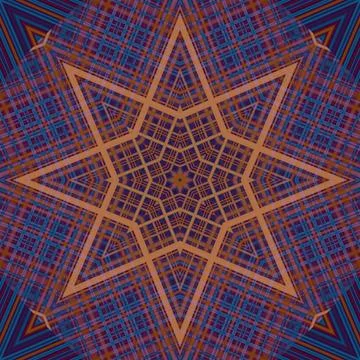 Star seamless pattern. Line pattern.  Kaleidoscopic background Foto stock