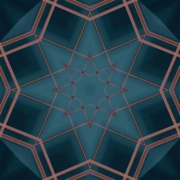 Star seamless pattern. Line pattern.  Kaleidoscopic background 스톡 사진