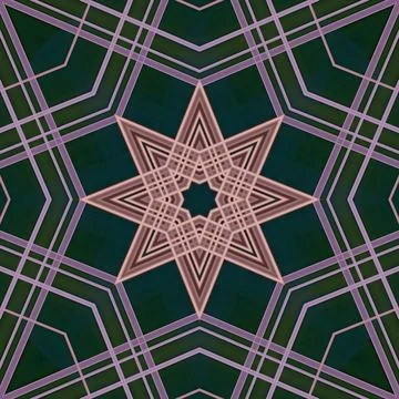 Star seamless pattern. Line pattern.  Kaleidoscopic background Stock Photos