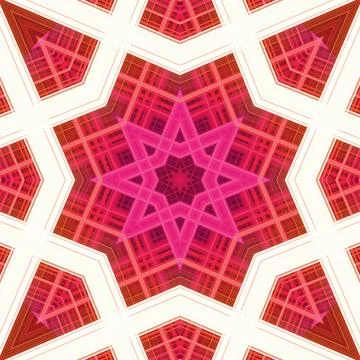 Star seamless pattern. Line pattern.  Kaleidoscopic background 스톡 사진