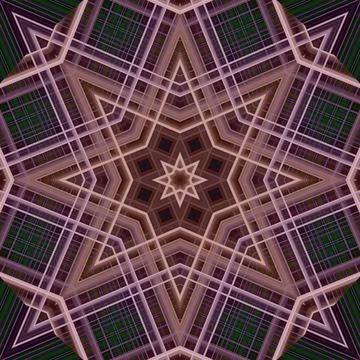 Star seamless pattern. Line pattern.  Kaleidoscopic background Foto stock