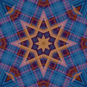 Star seamless pattern. Line pattern.  Kaleidoscopic background 스톡 사진