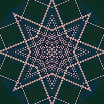 Star seamless pattern. Line pattern.  Kaleidoscopic background Stockfoto's