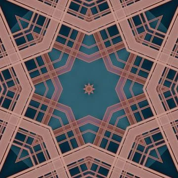 Star seamless pattern. Line pattern.  Kaleidoscopic background Foto stock