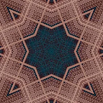 Star seamless pattern. Line pattern.  Kaleidoscopic background Foto stock