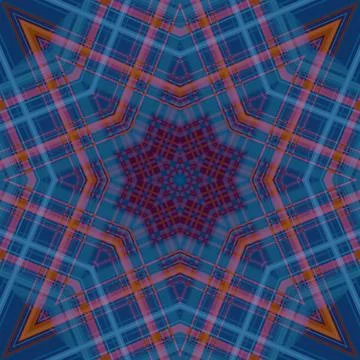 Star seamless pattern. Line pattern.  Kaleidoscopic background Foto stock