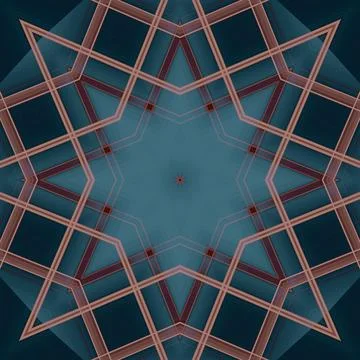 Star seamless pattern. Line pattern.  Kaleidoscopic background Stock Photos