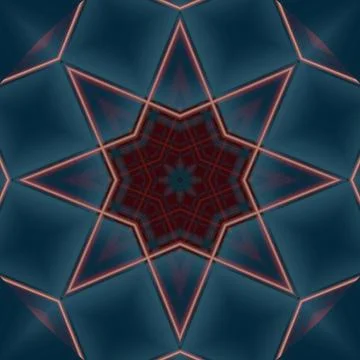 Star seamless pattern. Line pattern.  Kaleidoscopic background Foto stock