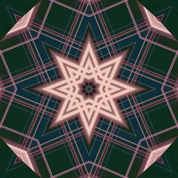 Star seamless pattern. Line pattern.  Kaleidoscopic background Foto stock
