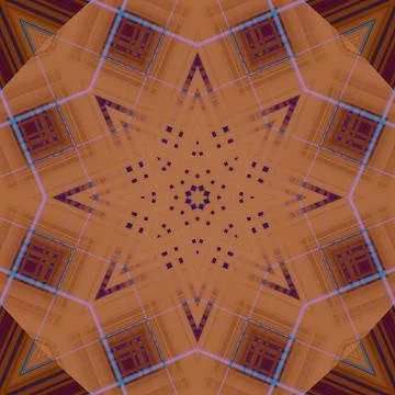 Star seamless pattern. Line pattern.  Kaleidoscopic background Foto stock