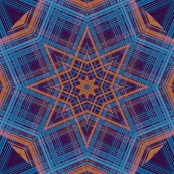 Star seamless pattern. Line pattern.  Kaleidoscopic background Foto stock