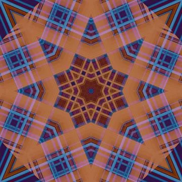 Star seamless pattern. Line pattern.  Kaleidoscopic background Foto stock